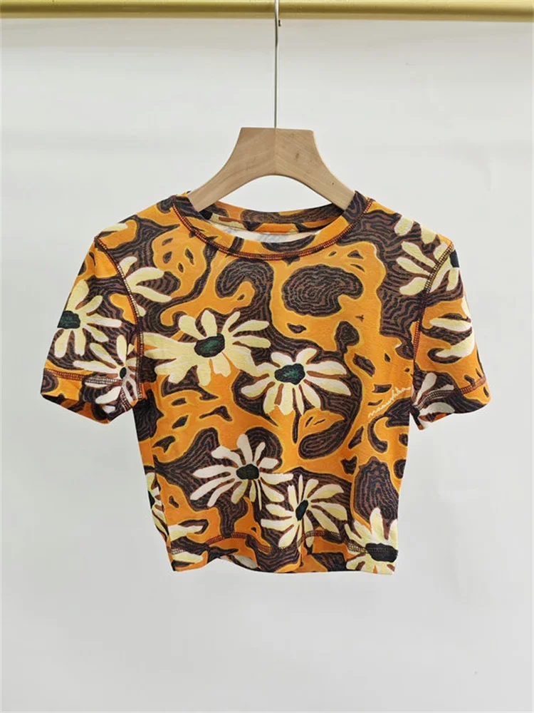 Women's T-shirt 2024 New Summer Spring Floral Print Short Type Fashion All-match O-Neck Casual Tee
Women's T-shirt 2024 New Summer Spring Floral Print Short Type Fashion All-match O-Neck Casual Tee