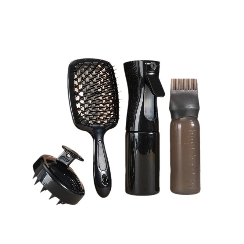 4Pcs/set Pink Silicone Scalp Massage Comb Detangling Hair Brush Hairdressing Hair Dye Applicator Bottle Salon Styling Tools 21 S56c991bf0978468ca597476f1c9aff1dF