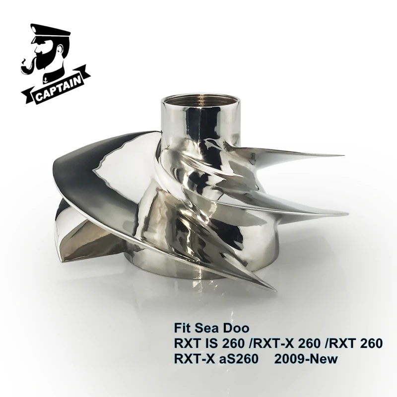 

Captain Jet Ski Impeller 267000945 for Seadoo Jet Ski RXT IS 260 /RXT-X 260 /RXT 260 RXT-X aS260 WAKE PRO 215 230 159mm 4 Blades