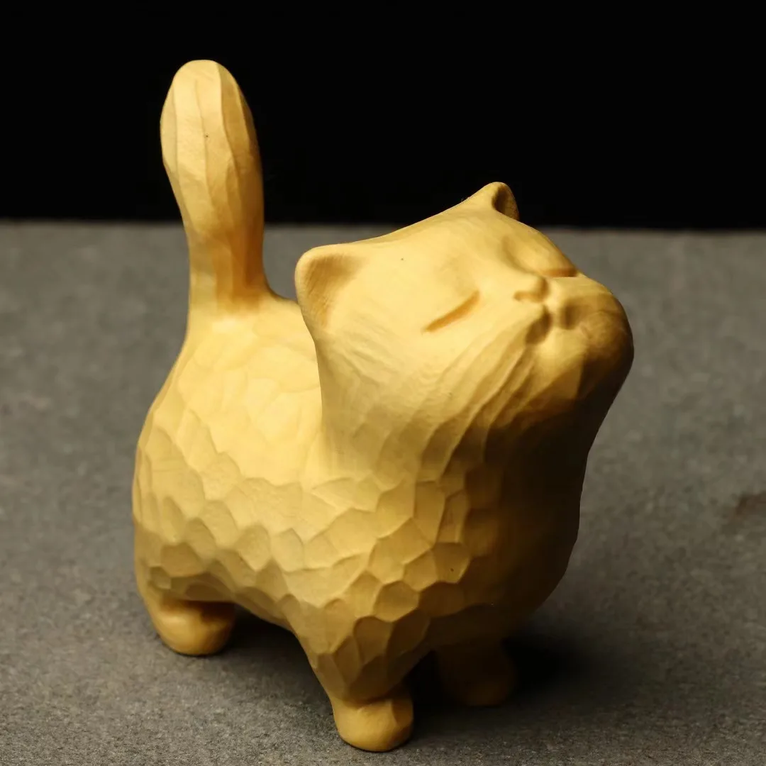 Miniature smalll Ornament Boxwood Wood Carving Crafts Cartoon Cute Cat Desktop Home Decoration Gift Accessories
Miniature smalll Ornament Boxwood Wood Carving Crafts Cartoon Cute Cat Desktop Home Decoration Gift Accessories