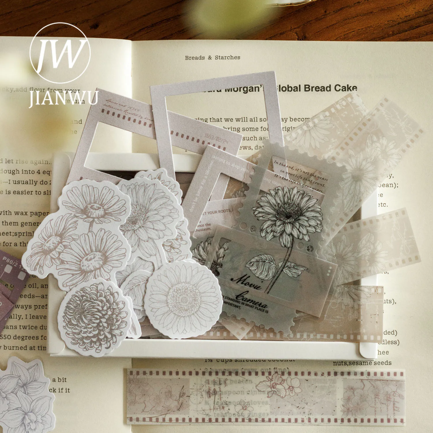 JIANWU 54 Sheets Instant Flying Flower Series Vintage Hollow Material Decor Sticker Creative DIY Journal Collage Stationery
JIANWU 54 Sheets Instant Flying Flower Series Vintage Hollow Material Decor Sticker Creative DIY Journal Collage Stationery