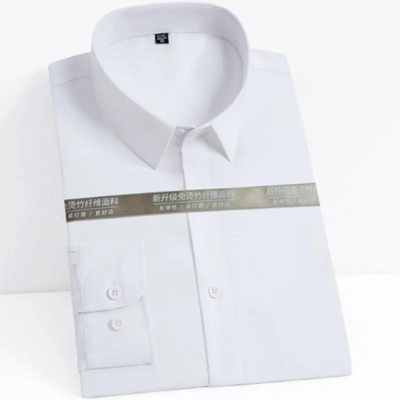 Men's Business Work Office White Shirts Fashion Elastic Bamboo Fiber Long Sleeve Pocketless Easy-Care Tops
Men's Business Work Office White Shirts Fashion Elastic Bamboo Fiber Long Sleeve Pocketless Easy-Care Tops
