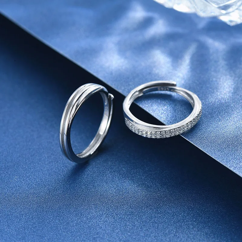 Hot Sale Romantic Couple Rings 100% Pure 925 Sterling Silver Rings Wedding Zircon Drill Jewelry Shine Ring For Lover Birthday
Hot Sale Romantic Couple Rings 100% Pure 925 Sterling Silver Rings Wedding Zircon Drill Jewelry Shine Ring For Lover Birthday