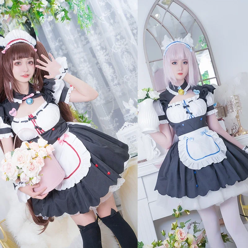 

Game Nekopara Cosplay Chocola Vanilla Maid Dress Costume Cosplay Costume Cosplay Women Cat Neko Girl NEKOPARA