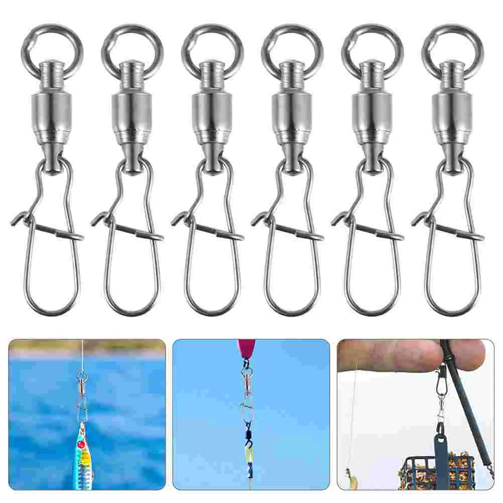 20 Pcs High Speed Bearing Swivel Fishhook Rolling Connector Snap Swivels Stainless Steel
20 Pcs High Speed Bearing Swivel Fishhook Rolling Connector Snap Swivels Stainless Steel