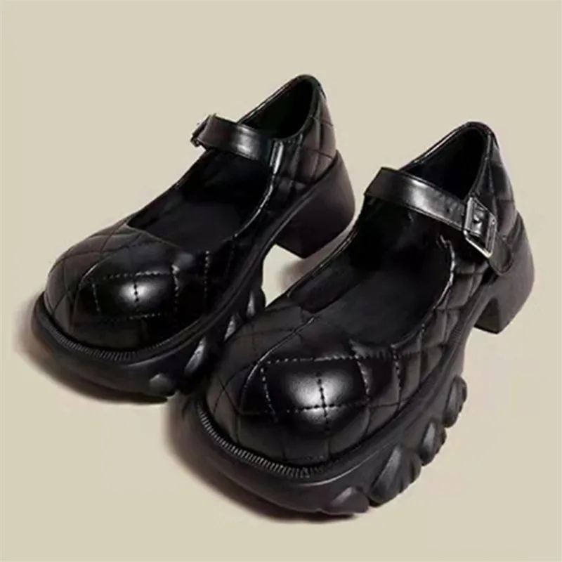 Round Toe Lolita Platform Shoes Women Leather Chunky High Heels Black Mary Janes Creepers Valentine Shoes
Round Toe Lolita Platform Shoes Women Leather Chunky High Heels Black Mary Janes Creepers Valentine Shoes
