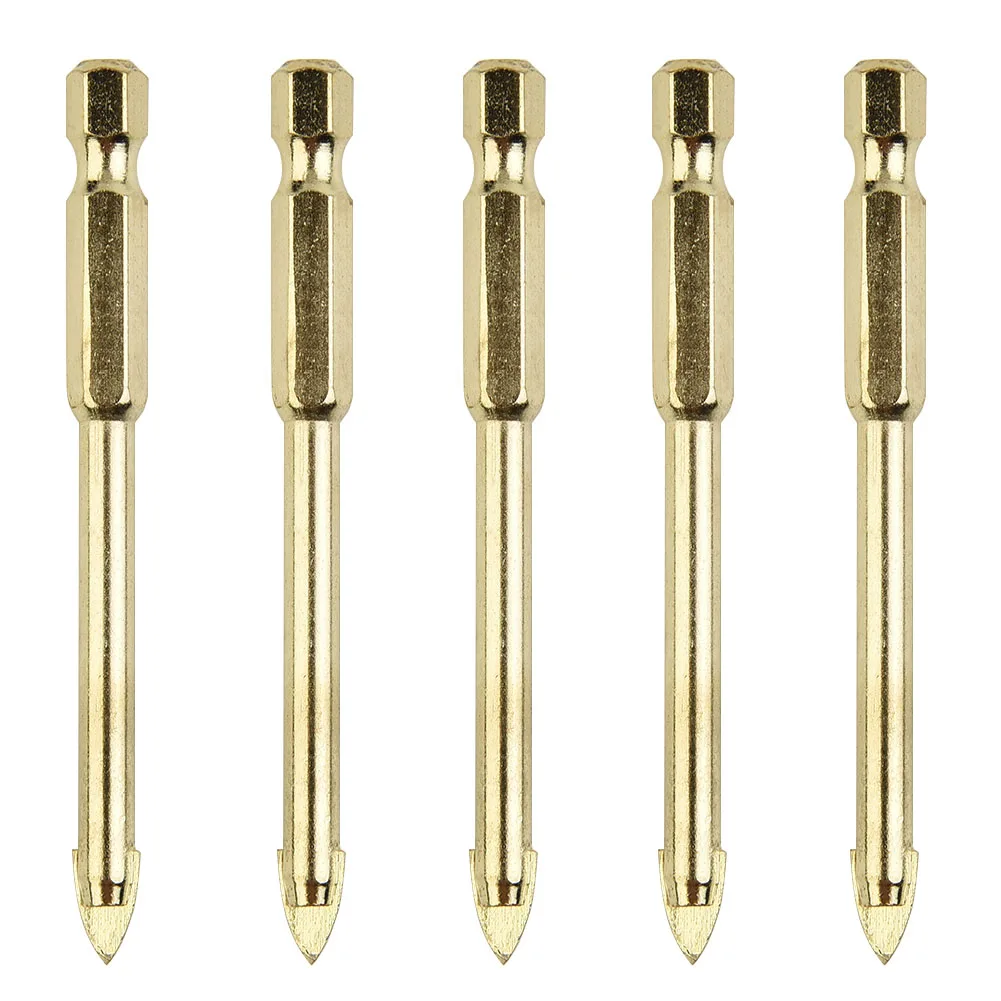 5Pcs Glass Drill Bits Spear Head 6mm Titanium Superhard Alloy For Ceramic Tile Drilling Hole Punching Electric Drill Power Tools
5Pcs Glass Drill Bits Spear Head 6mm Titanium Superhard Alloy For Ceramic Tile Drilling Hole Punching Electric Drill Power Tools