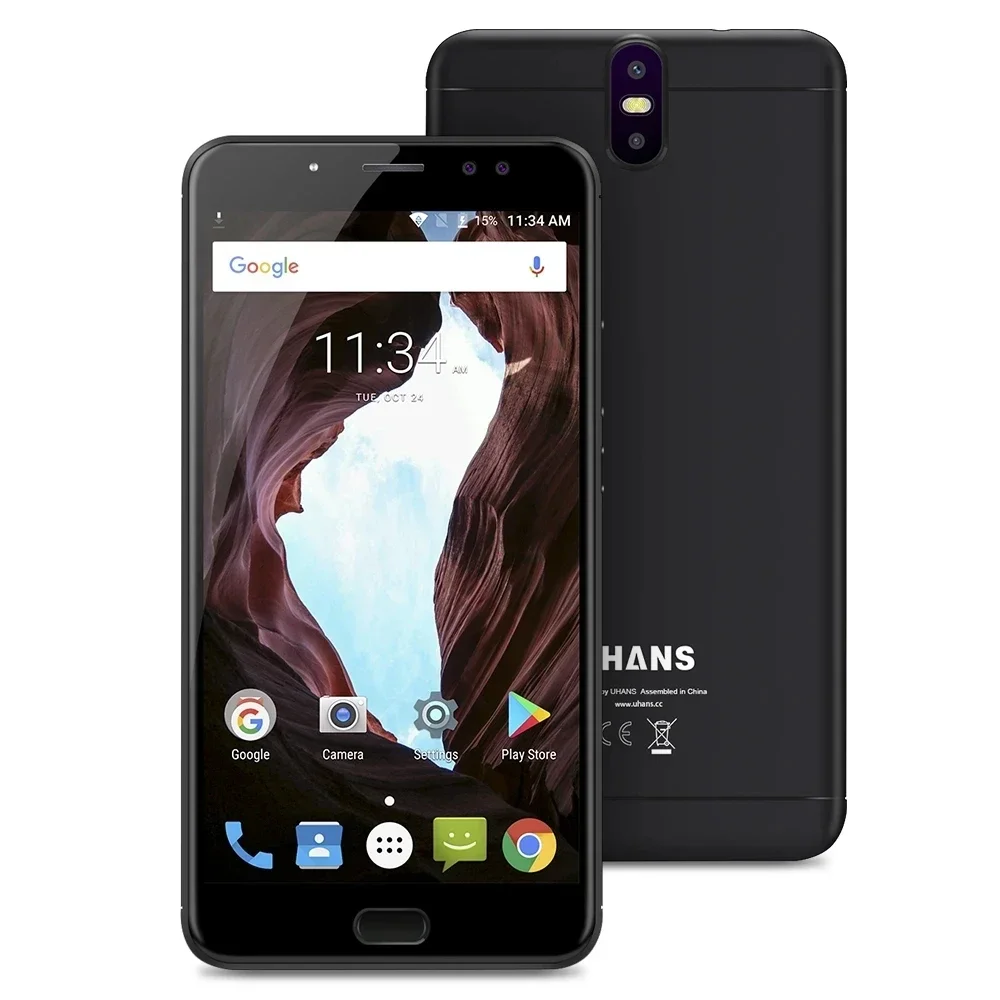 

Uhans Max 2 4GB RAM 64GB ROM Smartphone MTK6750T Octa Core 13+13 MP CellPhone Fingerprint 4G LTE 4300mAh Battery Mobile Phone