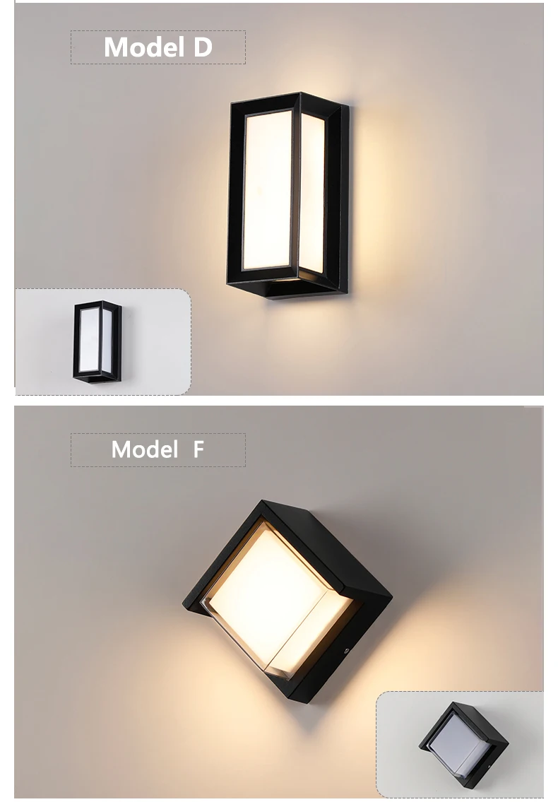 Exterior wall lamp IP65 black finish