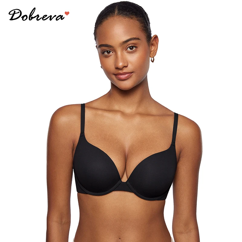 

Women's Push Up Bra Tshirt Demi Supportive Bras Underwire Plunge Padded Seamless Comfortable Inbarely Plus Collection