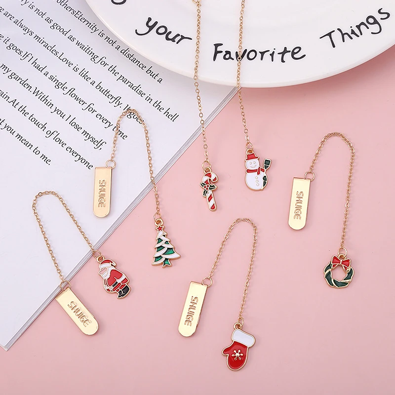 Mini Christmas Metal Bookmarks Santa Claus Pendant Creative Cute Bookmarks Student Gifts Tassel Bookmarks
Mini Christmas Metal Bookmarks Santa Claus Pendant Creative Cute Bookmarks Student Gifts Tassel Bookmarks