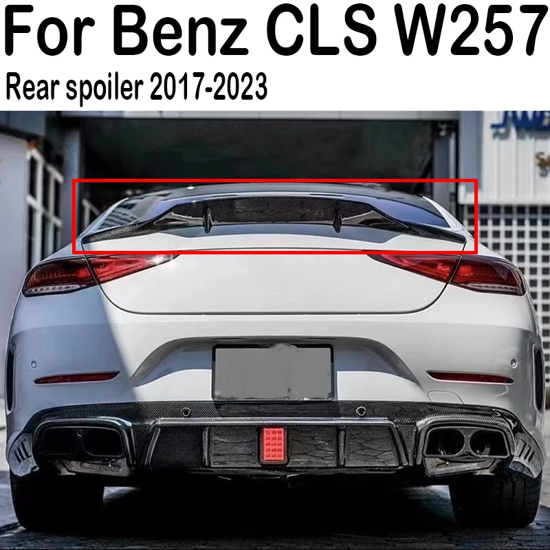

For 2017-2023 Mercedes Benz CLS-Class W257 260 300 350 400 450 R Style Rear Trunk Lid Boot Car Spoiler Wings Tuning Accessories
