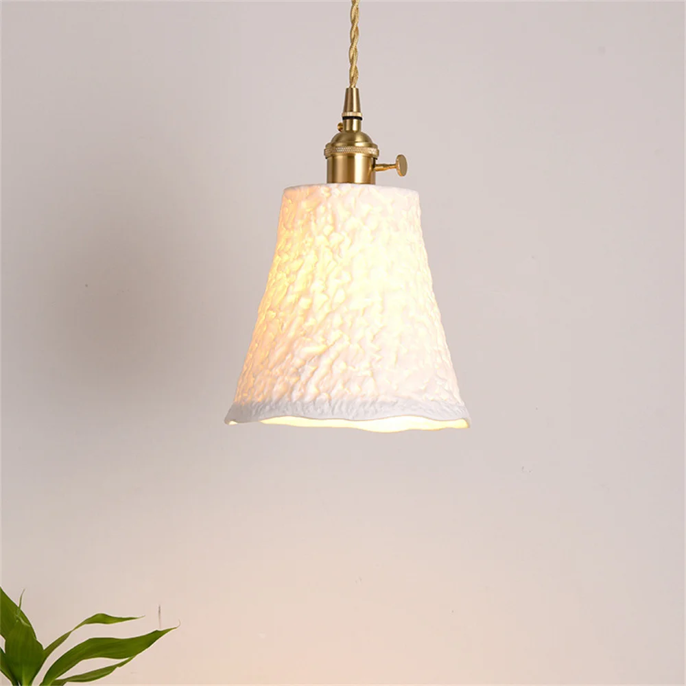 

Modern Ceramic Pendant Lamp Loft Fixture Brass LED Hanging Light Kitchen Island Dining Room Bar Decor Home Suspension Luminaire