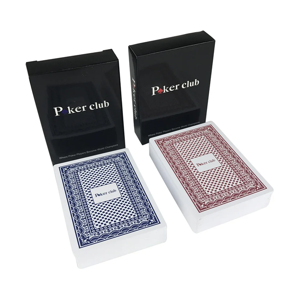 Easytoday 2Pcsset Plastic Poker Card Baccarat Smooth Waterproof Texas Hold'em Poker Club PVC Game Pokers 2.483.46 Inch (1)