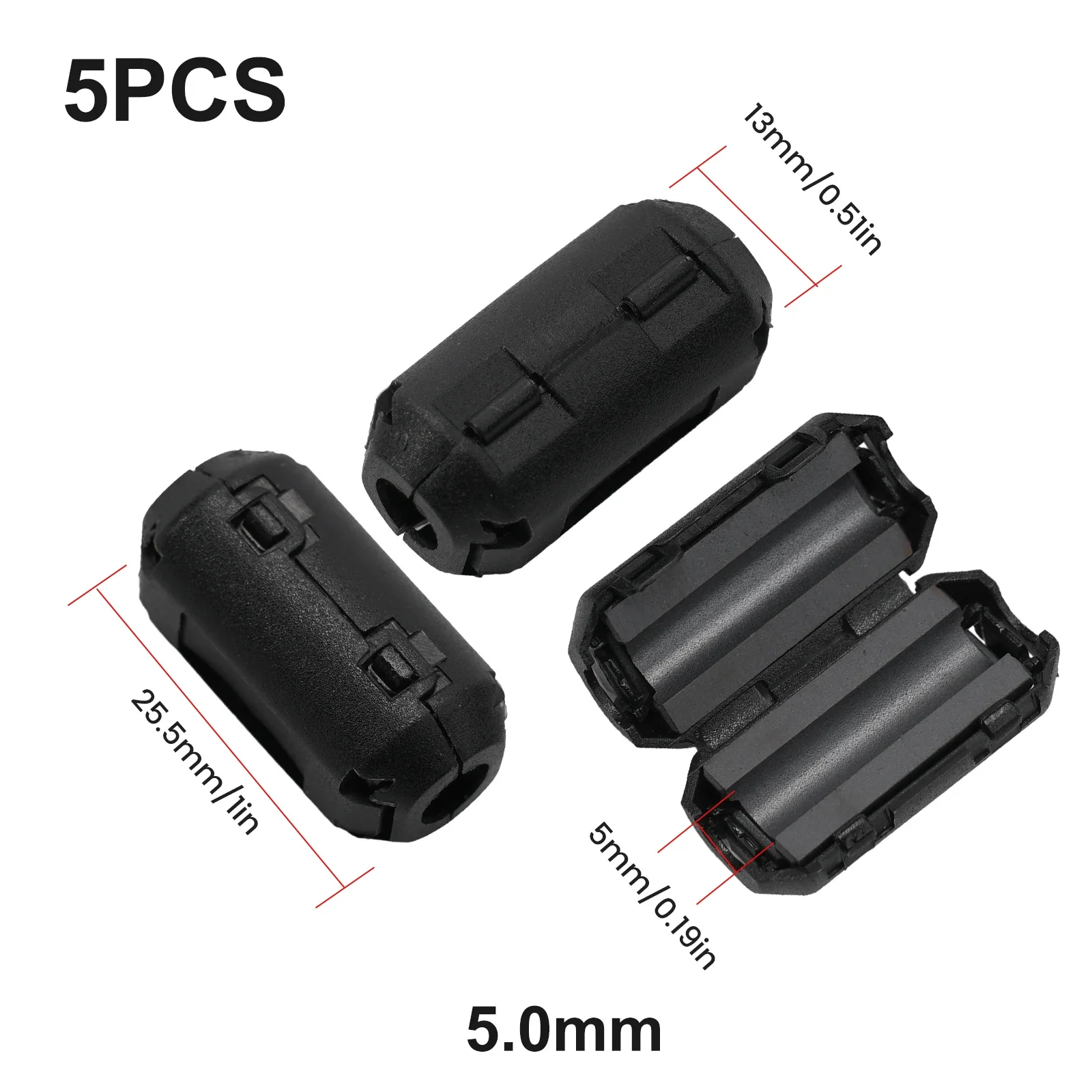 Шумоподавляющий ферритовый фильтр из никеля и цинка, черный зажим для подавления шума, 13 мм, 5 мм, 5x3,5 мм, антизаклинивающий шарик EMI, ферритовый RFI тороидальный 
Шумоподавляющий ферритовый фильтр из никеля и цинка, черный зажим для подавления шума, 13 мм, 5 мм, 5x3,5 мм, антизаклинивающий шарик EMI, ферритовый RFI тороидальный