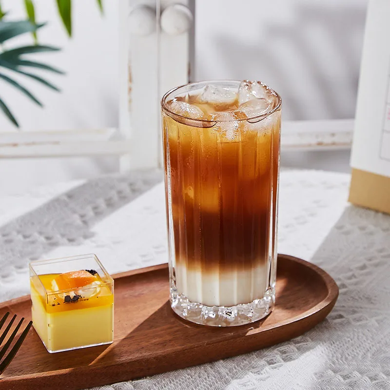 

240-430ml Crystal Glass Cold Coffee Cup Transparent Water Tea Drinkware Milk Juice Mug Cup Tumblers Wine Glasses Cocktail Whisky