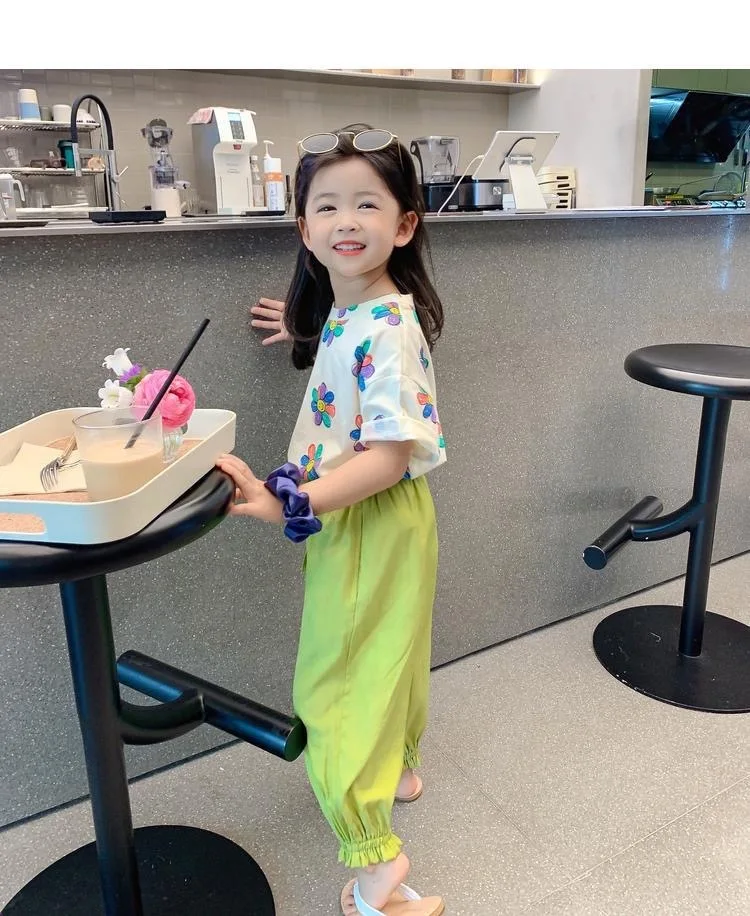 1 قطع الصيف الاطفال زهرة طباعة قمم ملابس الفتيات الكورية نمط قميص الأطفال قصيرة الأكمام تي شيرت الطفل عارضة الراحة تي شيرت 1 قطع الصيف الاطفال زهرة طباعة قمم ملابس الفتيات الكورية نمط قميص الأطفال قصيرة الأكمام تي شيرت الطفل عارضة الراحة تي شيرت