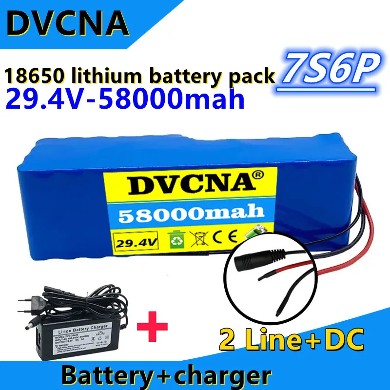 NEW Bestselling 24V58Ah 7s3p 18650 LithiumBattery 29.4v 58000mAh Electric Bicycle Moped Electric Battery Pack + 29.4VCharger
NEW Bestselling 24V58Ah 7s3p 18650 LithiumBattery 29.4v 58000mAh Electric Bicycle Moped Electric Battery Pack + 29.4VCharger