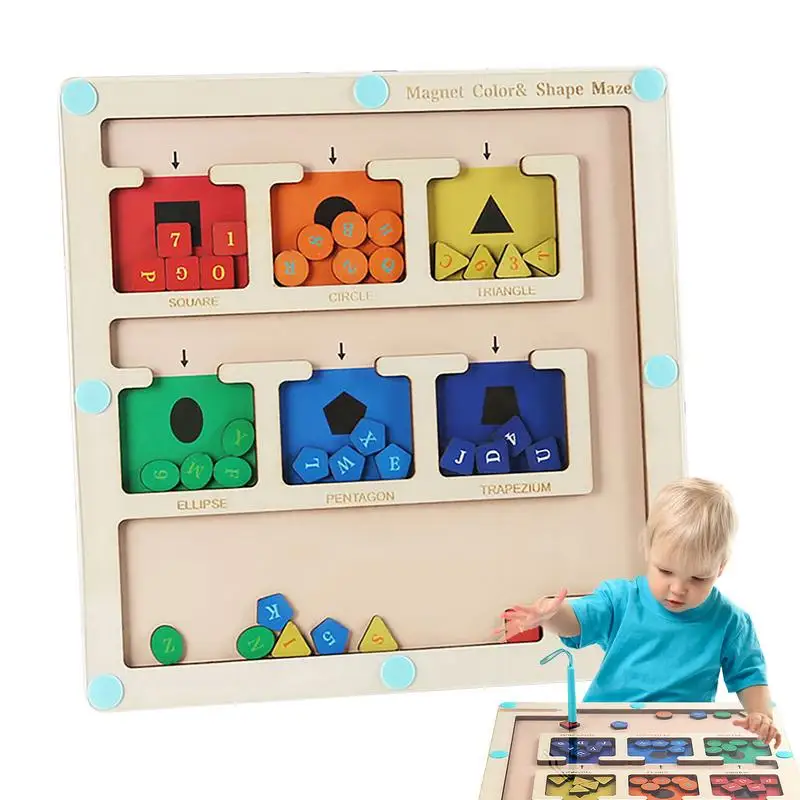 Wooden Magnet Maze Board Realistic Magnetic Number Maze Color&Shape Sorting Learning Tool To Improve Social Skills
Wooden Magnet Maze Board Realistic Magnetic Number Maze Color&Shape Sorting Learning Tool To Improve Social Skills