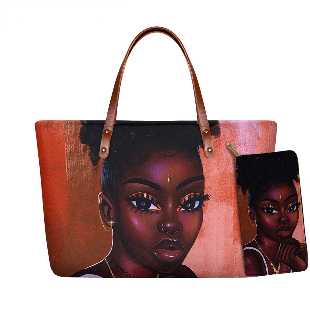HOMDOW Fashion African Girls Pattern Casual Tote Shoulder Bag for Women Large-Capacity Handbag Set with Wallet Handle Bag
HOMDOW Fashion African Girls Pattern Casual Tote Shoulder Bag for Women Large-Capacity Handbag Set with Wallet Handle Bag
