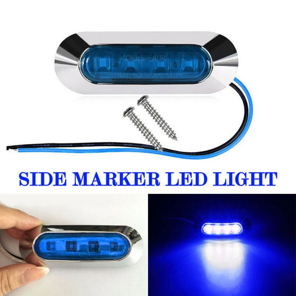 1x Blue 4LED Clearance Side Marker Car Truck Trailer Lights 12-24V Waterproof Lamp 3.5x1.1x0.78 Car Side Marker Light Rear Light
1x Blue 4LED Clearance Side Marker Car Truck Trailer Lights 12-24V Waterproof Lamp 3.5x1.1x0.78 Car Side Marker Light Rear Light