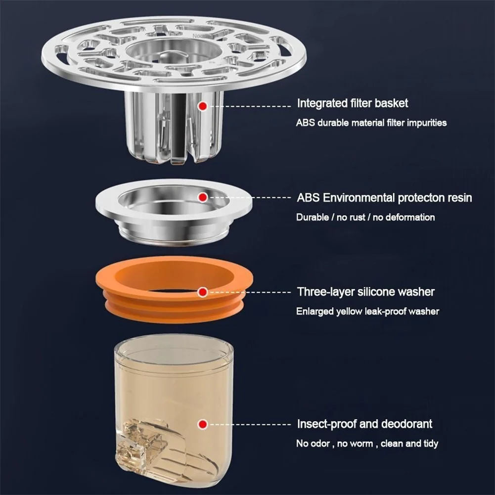 Floor Drain Core Shower Floor Strainer Cover Plug Anti-odor Bathroom Sewer Water Drain Filter Insect Prevention Deodorant
Floor Drain Core Shower Floor Strainer Cover Plug Anti-odor Bathroom Sewer Water Drain Filter Insect Prevention Deodorant