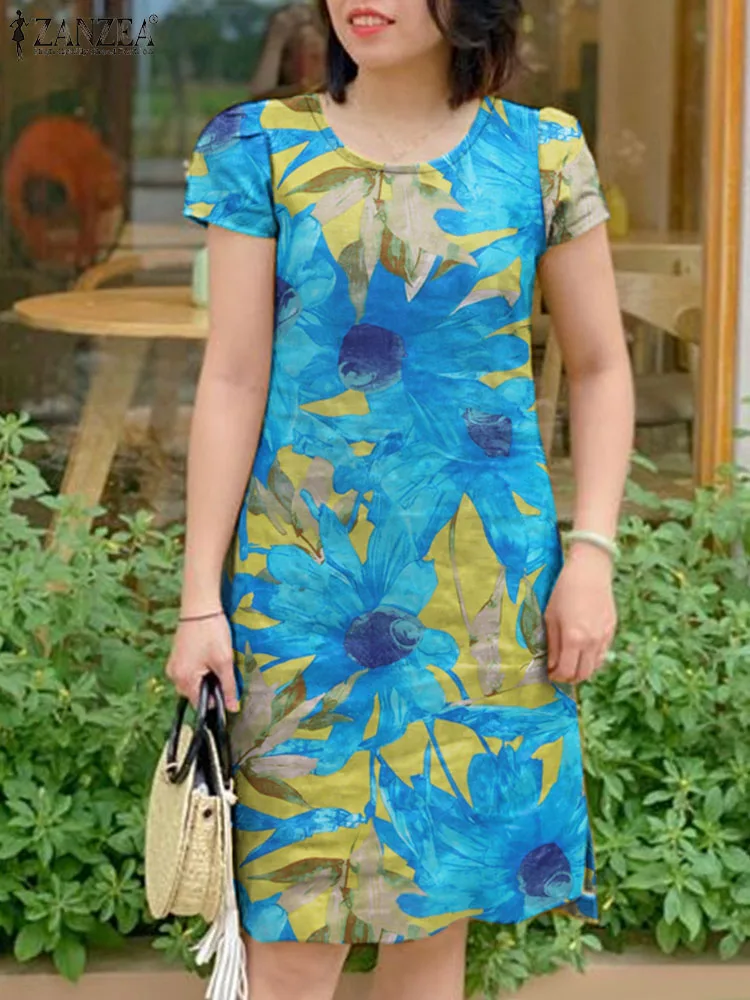 ZANZEA O Neck Short Sleeve Party Vestidos Elegant Summer Women Fashion Sundress Holiday Bohemian Floral Print Knee-length Dress
ZANZEA O Neck Short Sleeve Party Vestidos Elegant Summer Women Fashion Sundress Holiday Bohemian Floral Print Knee-length Dress