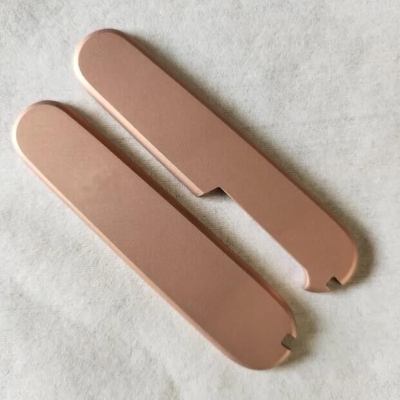 

1 Pair Red copper Knife Handle Scales for 91mm Victorinox Swiss Army Knives