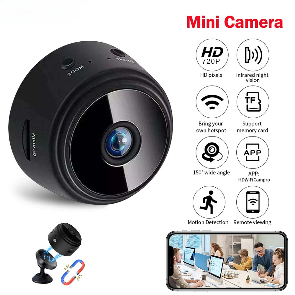 A9 Mini Camera WiFi Indoor CCTV Monitor Security Protection Video Surveillance Rechargeable Battery IP Cam Night Vision
A9 Mini Camera WiFi Indoor CCTV Monitor Security Protection Video Surveillance Rechargeable Battery IP Cam Night Vision