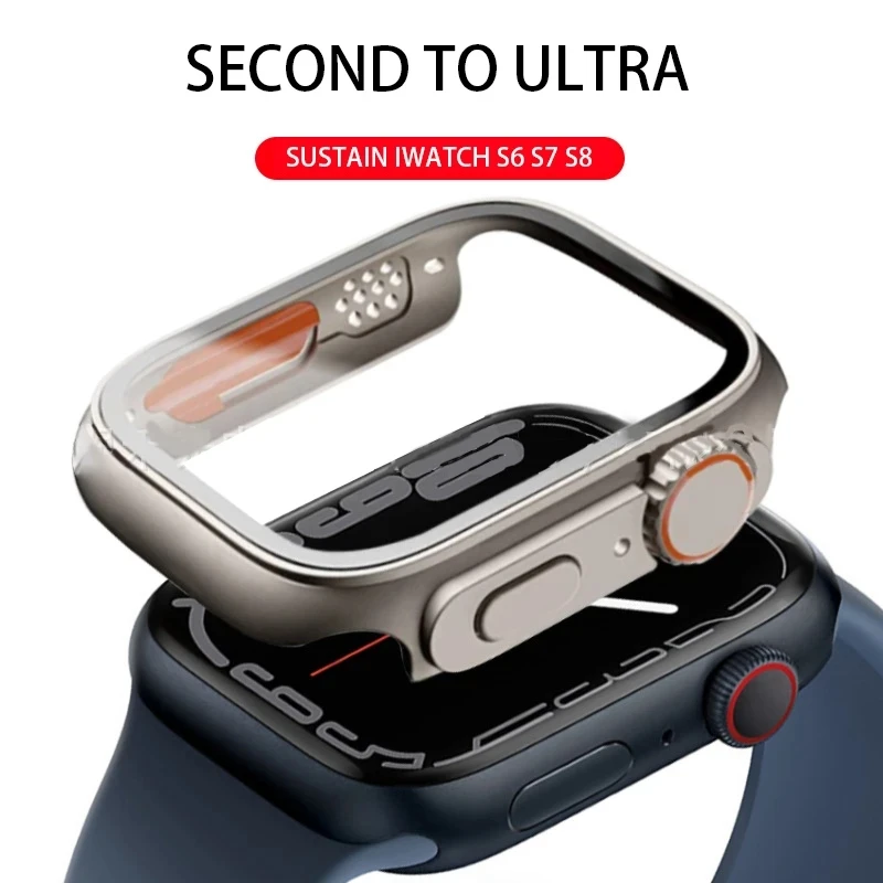 Change to Ultra For Apple Watch Case Tempered Glass Cover 8 7 6 5 4 45mm 44mm 41mm 40mm Appearance Upgrade to Ultra 49mm Frame
Change to Ultra For Apple Watch Case Tempered Glass Cover 8 7 6 5 4 45mm 44mm 41mm 40mm Appearance Upgrade to Ultra 49mm Frame