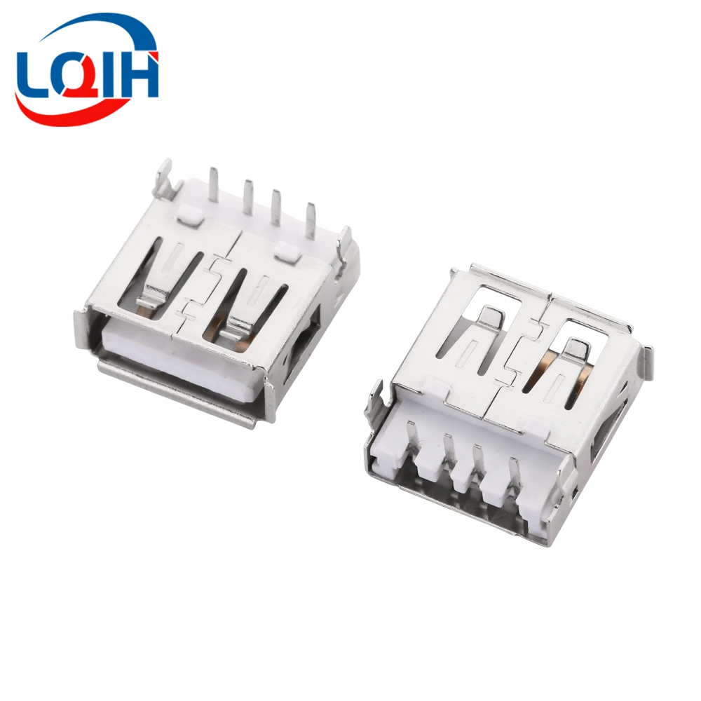 10PCS Type A USB AF Female Connector 90 Degree USB Plug Socket Sunken Plate Broken Plate and Curled Edge
10PCS Type A USB AF Female Connector 90 Degree USB Plug Socket Sunken Plate Broken Plate and Curled Edge