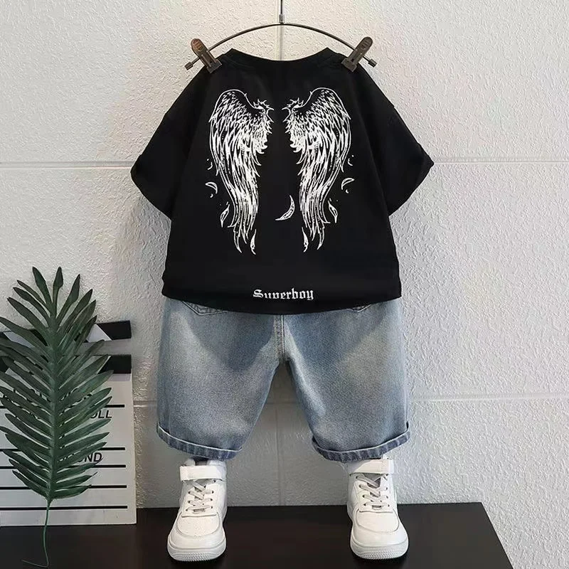 Cool Boys Summer Sport Casual Clothing Baby Boy Clothes Short Sleeve Shirt And Jeans Pants Two Piece Kids Suit Children Set
Cool Boys Summer Sport Casual Clothing Baby Boy Clothes Short Sleeve Shirt And Jeans Pants Two Piece Kids Suit Children Set