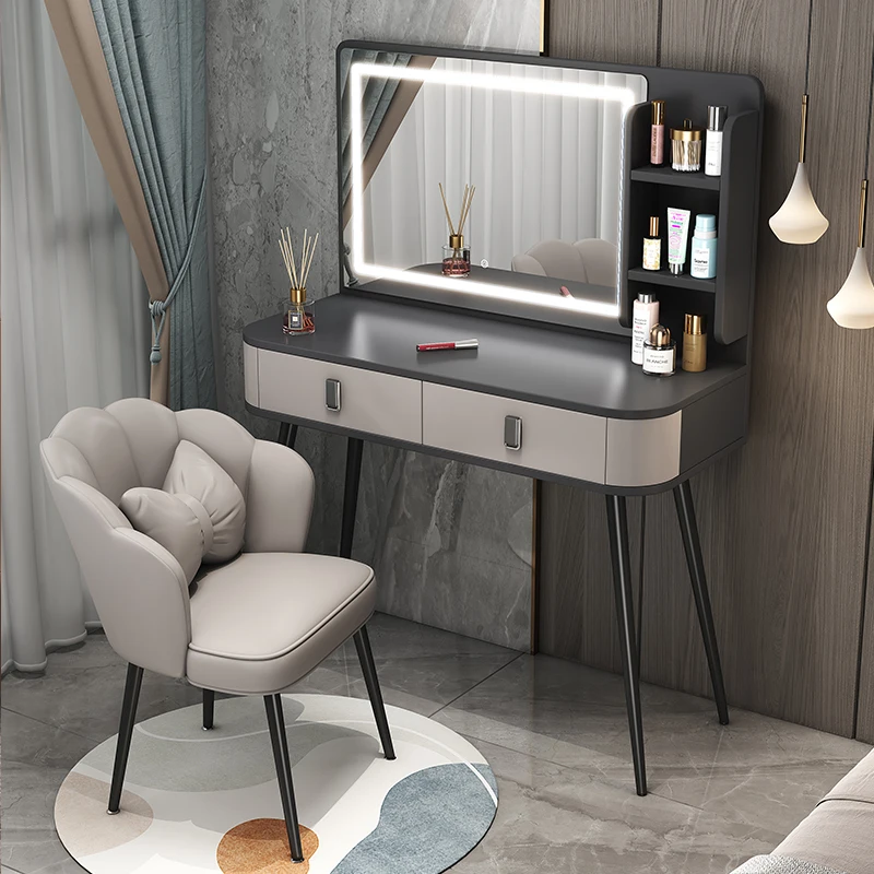 Womens Cosmetics Dressers Chests Drawers Small Light Mirror Dressers Bedroom Makeup Storage Modern Coiffeuse Household Items
Womens Cosmetics Dressers Chests Drawers Small Light Mirror Dressers Bedroom Makeup Storage Modern Coiffeuse Household Items