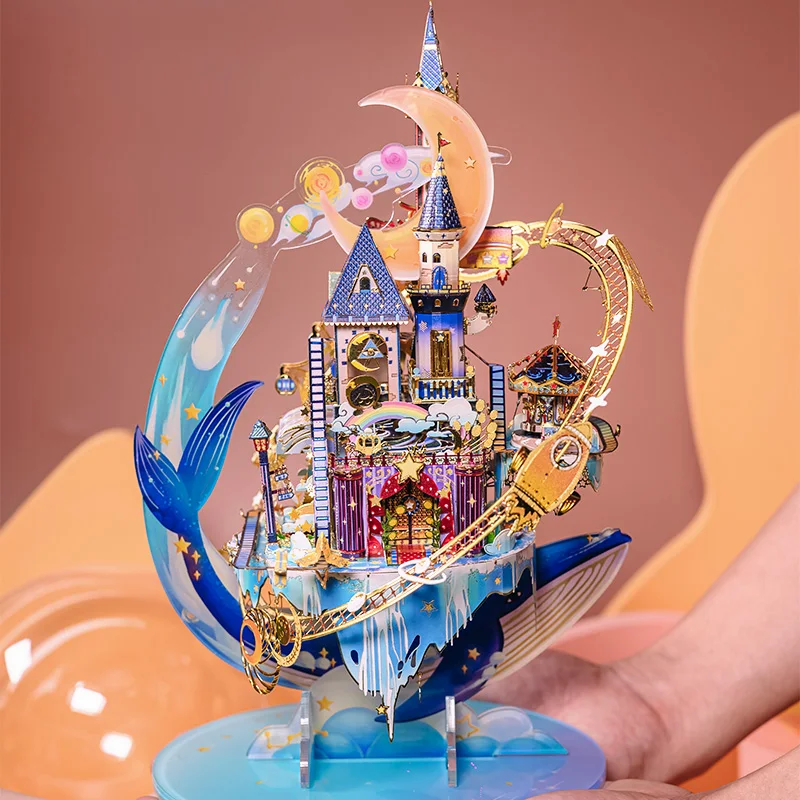 

MY 3D Jigsaw Metal Garden Assembly Model of Starry Sky Amusement Park Handmade DIY Birthday Gift for Girlfriend