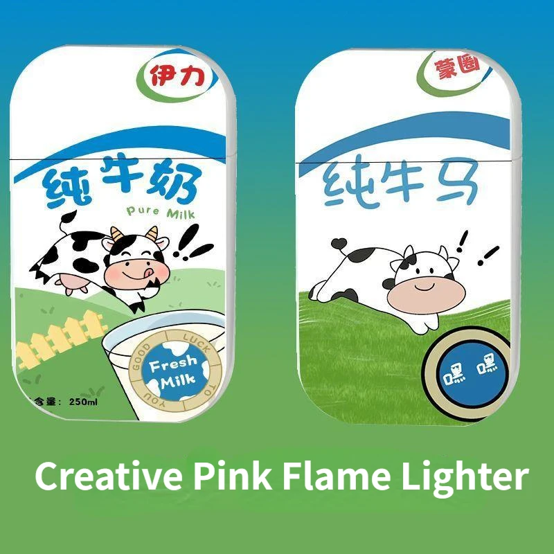 

Personality creative pink flame Cigar Lighter Outdoor Portable Long Stripe Jet Lighter Metal Butane Gas Fuel lighter Smoker Gift
