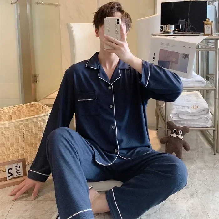 Waffle Wear Fashion Home Pyjama Soft For Sleepwear Night Long Sleeve 2 Pants Pieces Clothes Bedroom Men Homewear Set
Waffle Wear Fashion Home Pyjama Soft For Sleepwear Night Long Sleeve 2 Pants Pieces Clothes Bedroom Men Homewear Set