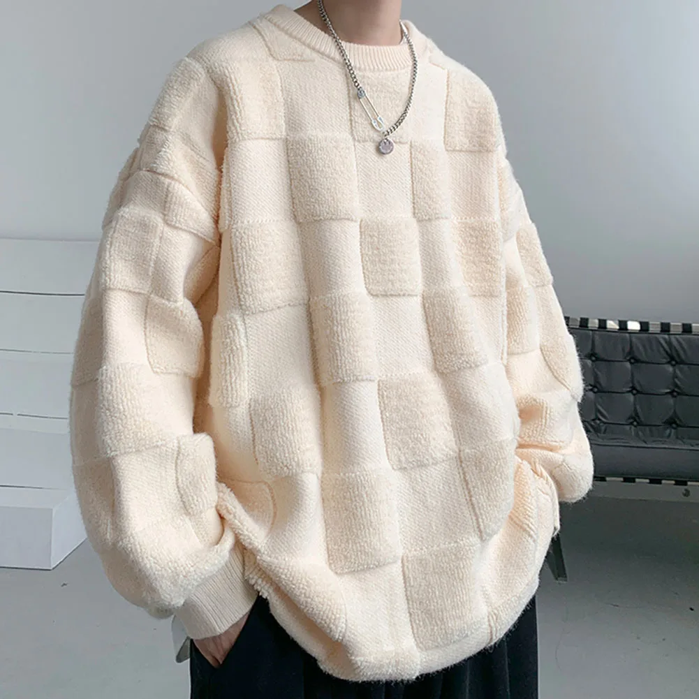 Autumn Men's Stylish Towel Check Design Sweaters Loose Casual Solid Color Knitted Pullovers Unisex Streetwear Men Tops
Autumn Men's Stylish Towel Check Design Sweaters Loose Casual Solid Color Knitted Pullovers Unisex Streetwear Men Tops