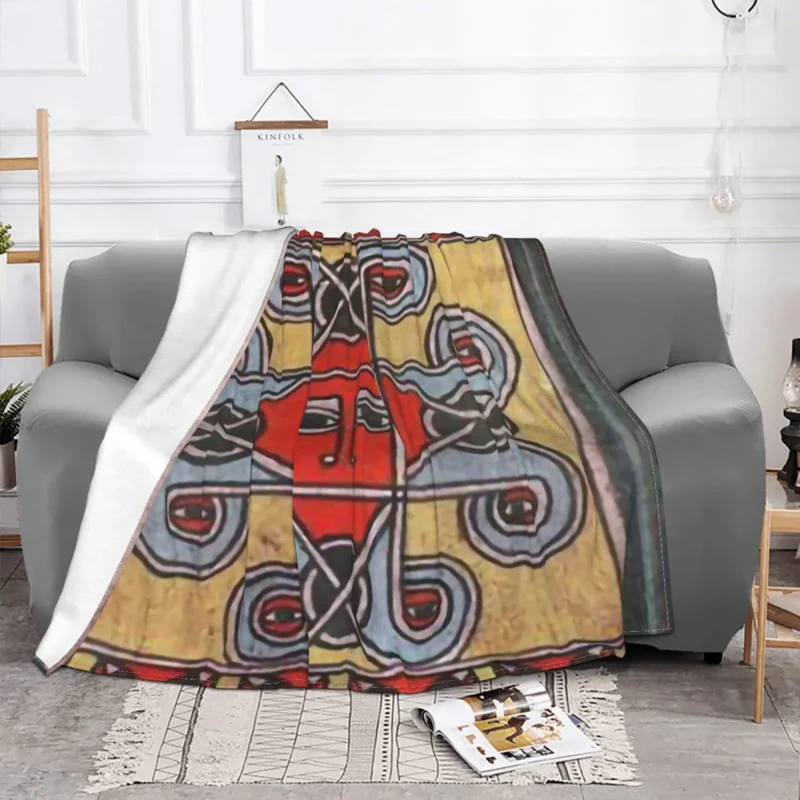 

Ethiopian Painting Art Africa Habesha Blanket Fleece Printed Portable Soft Throw Blankets for Bed Bedroom Bedspreads