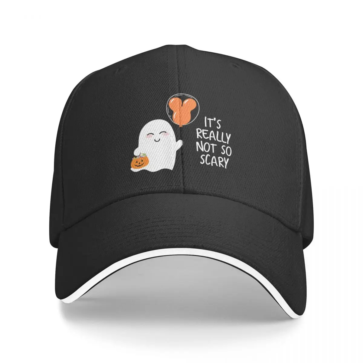 

Not So Scary Ghost Halloween Party Baseball Cap Mountaineering Sun Cap Rugby Men's Luxury Women's