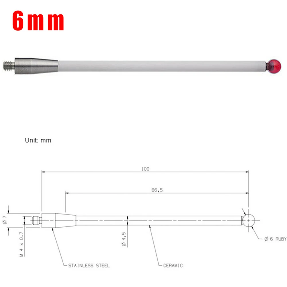 CMM Probe Stylus A-5000-3712 Three-coordinate Touch Probe Wear-resistant Stylus Ceramic Stem Ceramic Stylus For Renishaw
CMM Probe Stylus A-5000-3712 Three-coordinate Touch Probe Wear-resistant Stylus Ceramic Stem Ceramic Stylus For Renishaw