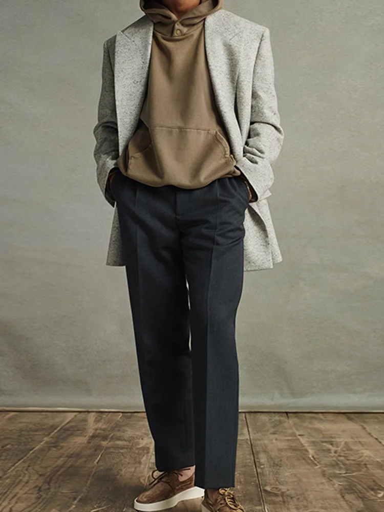 High Quality Casual Trousers Spring and Autumn Fashion Solid Color Suit Straight Leg Pants Unisex Simple Style Clothing 
High Quality Casual Trousers Spring and Autumn Fashion Solid Color Suit Straight Leg Pants Unisex Simple Style Clothing