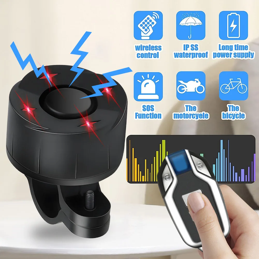 110dB Bike Burglar Alarm Tail Light USB Rechargeable Waterproof Wireless Control Smart Brake Taillight Bike Remote Finder Horn
110dB Bike Burglar Alarm Tail Light USB Rechargeable Waterproof Wireless Control Smart Brake Taillight Bike Remote Finder Horn
