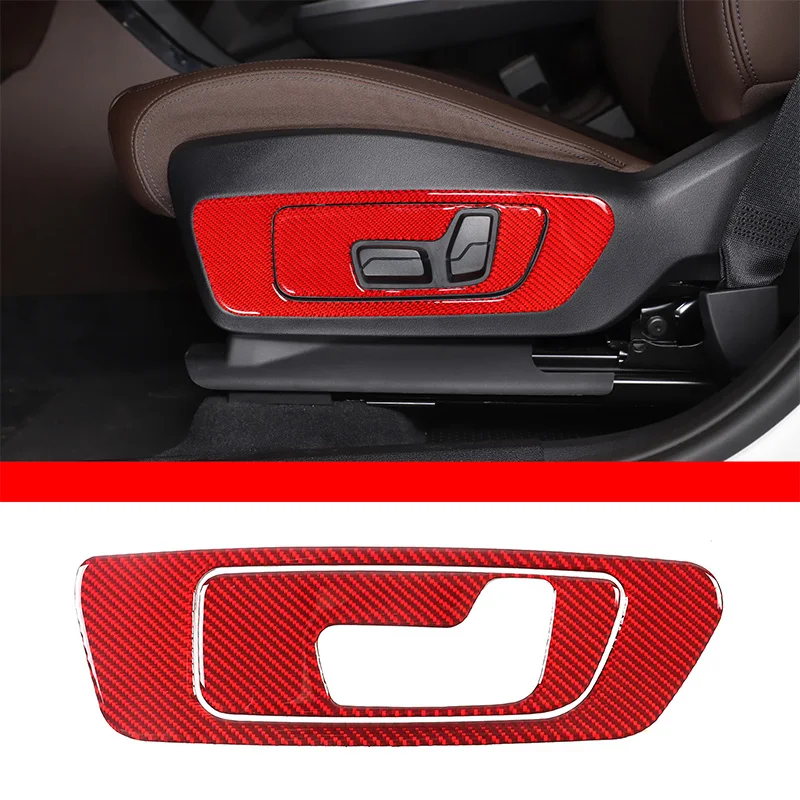 

For BMW X1 IX1 U10 U11 2023-2024 Car Driver's Seat Adjustment Switch Frame Cover Sticker Soft Carbon Fiber Interior Accessories
