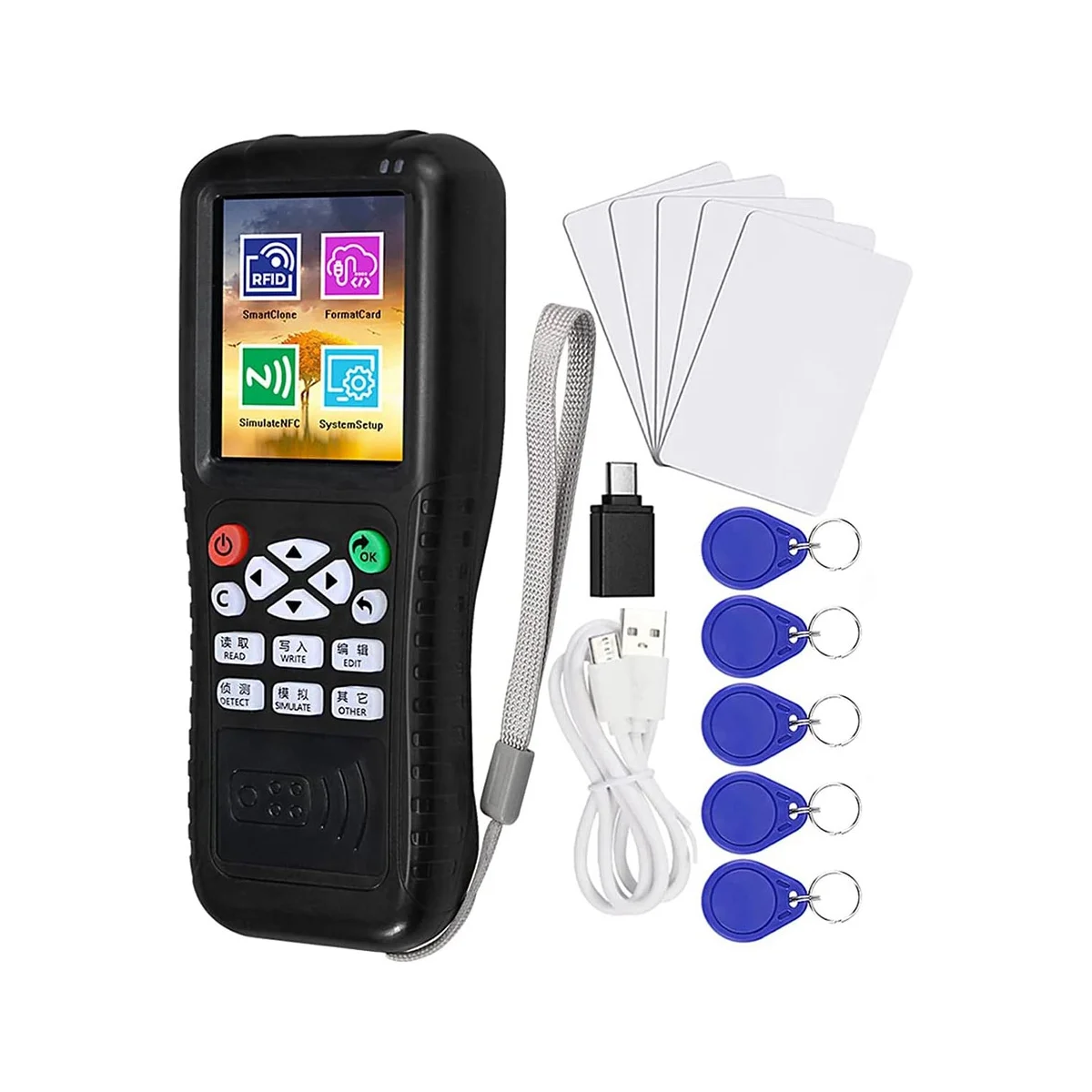 Multi Frequencies RFID Smart Card Programmer, RFID Reader Writer Duplicator, NFC Reader, Encrypted Card Decoder
Multi Frequencies RFID Smart Card Programmer, RFID Reader Writer Duplicator, NFC Reader, Encrypted Card Decoder