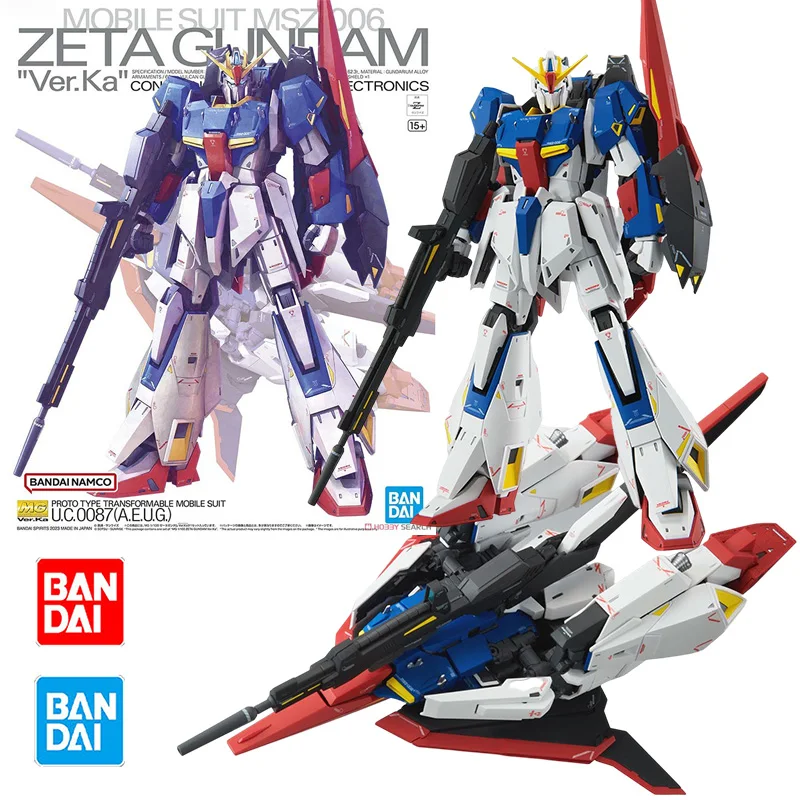 Набор моделей Bandai GUNDAM MG 1/100 Zeta Gundam Ver.Ka Аниме Фигурка истребителя сборная игрушка подарок для детей оригинальная коробка