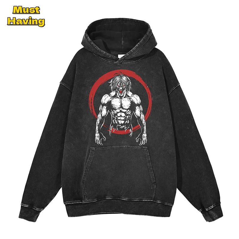 Anime Attack on Titan Hoodies for Men Black Retro Washed Cotton Pullovers Tops Casual Loose Hooded Sweatshirts Kangaroo Pocket
Anime Attack on Titan Hoodies for Men Black Retro Washed Cotton Pullovers Tops Casual Loose Hooded Sweatshirts Kangaroo Pocket