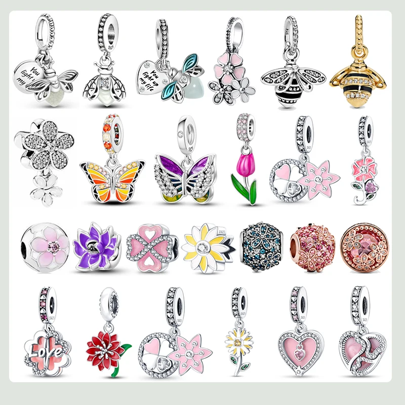 925 Sterling Silver Glowing Fireflies Bee Charms Beads Fit Original Pandora Bracelet for Women Fine DIY Travel Jewelry Gifts
925 Sterling Silver Glowing Fireflies Bee Charms Beads Fit Original Pandora Bracelet for Women Fine DIY Travel Jewelry Gifts