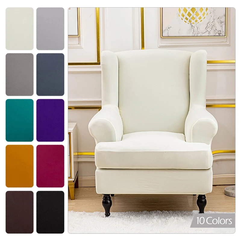 Solid Color Wing Back Chair Covers Stretch Armchair Cover With Back Wed Single Sofa Covers Throne Chair For Wedding Loveseat
Solid Color Wing Back Chair Covers Stretch Armchair Cover With Back Wed Single Sofa Covers Throne Chair For Wedding Loveseat