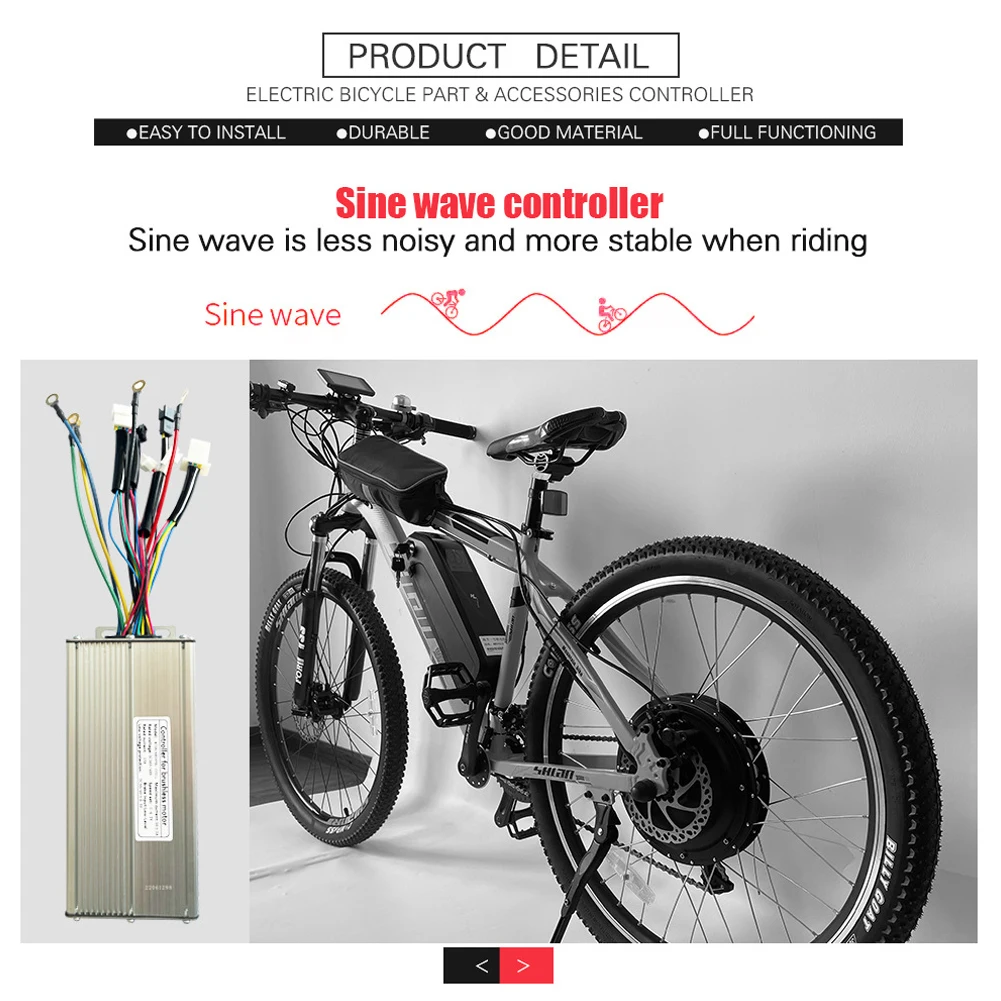 36/48V KT-30A Ebike Sinewave Controller With Lightline For 1000W Brushless Motor Electric Bicycle KT Controller Cycling Part
36/48V KT-30A Ebike Sinewave Controller With Lightline For 1000W Brushless Motor Electric Bicycle KT Controller Cycling Part