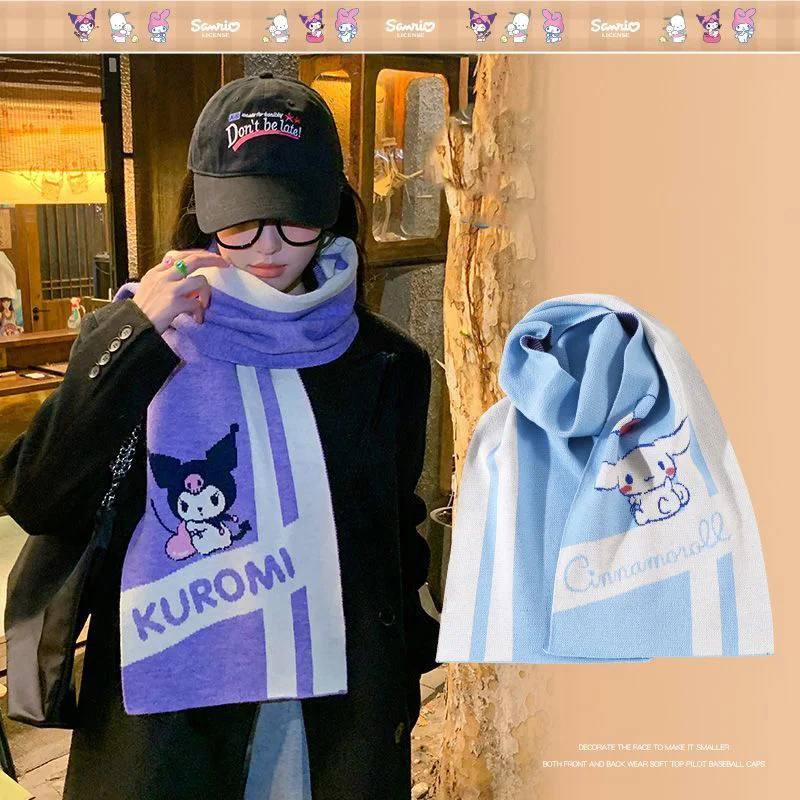 Sanrio Оригинальный шарф для женщин зима 2023 новый милый Hellokitty Mymelody Pachacco Kuromi Cinnamoroll вязаный теплый накидка
Sanrio Оригинальный шарф для женщин зима 2023 новый милый Hellokitty Mymelody Pachacco Kuromi Cinnamoroll вязаный теплый накидка